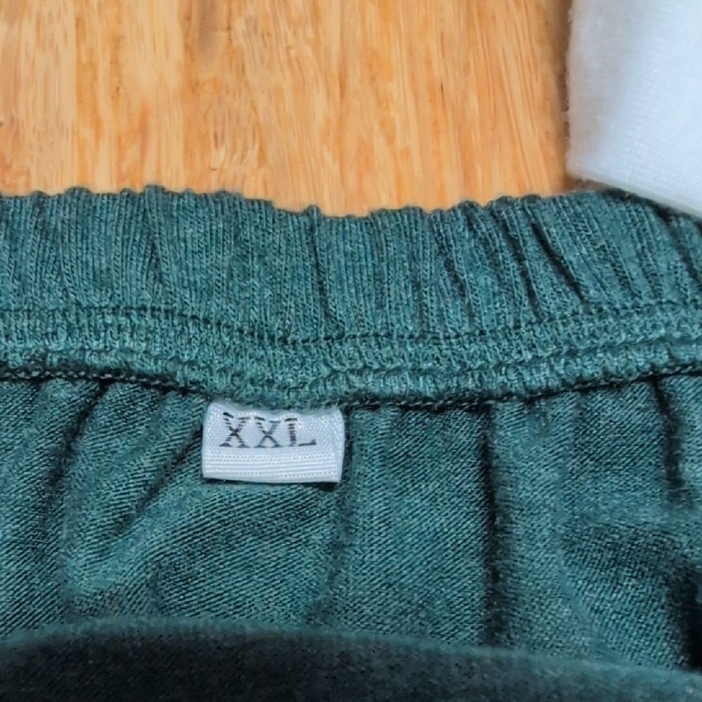 Heathered Green White Crochet Trim Wide Strap Elastic Fit Back Top Size XXL - Picture 5 of 6